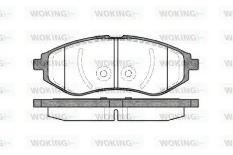 Колодка тормозная Авео перед (к-т 4 шт) Woking P886300