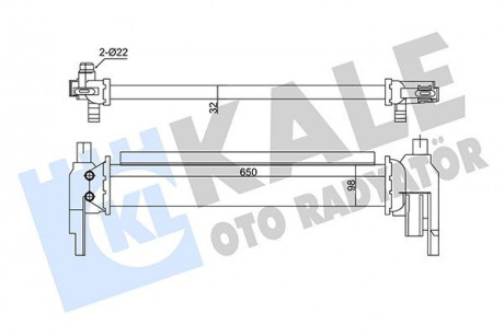 KALE VW Интеркулер Audi A3,Q2,Golf VII,Touran,Skoda Octavia IV,Yeti 1.2TSI/1.6TDI KALE OTO RADYATOR 350940