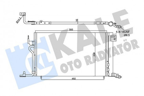 KALE CITROEN Радиатор кондиционера Berlingo,Xsara,Peugeot 306,Partner KALE OTO RADYATOR 358450