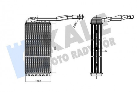 KALE LAND ROVER Радиатор отопителя салона FREELANDER I 1.8 16V 4x4 KALE OTO RADYATOR 360190