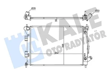 Радіатор охолодження двигуна (паяний) KIA Ceed/Hyundai i30 (11-) 1.6i KALE OTO RADYATOR 347795