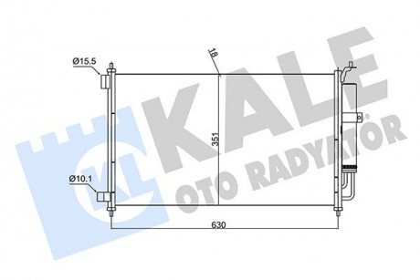 Радіатор кондиціонера Nissan Juke (12-) KALE OTO RADYATOR 382520