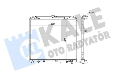 KALE NISSAN Радиатор охлаждения Navara,Pathfinder 2.5dCi 05- KALE OTO RADYATOR 370600