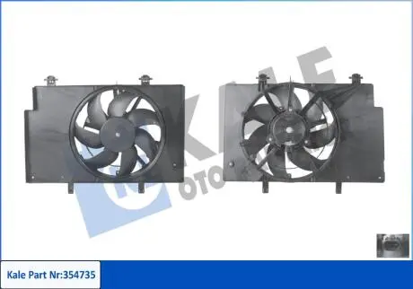 Вентилятор охолодження радіатора з кожухом Ford B-Max, Fiesta VI KALE OTO RADYATOR 354735