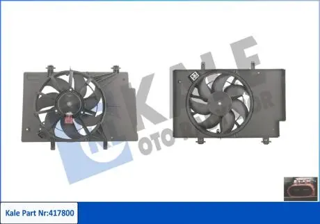 KALE FORD Вентилятор радиатора B-Max,Fiesta VI 1.25/1.6 08- KALE OTO RADYATOR 417800