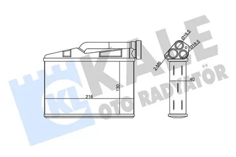 Радиатор отопителя BMW 5 E39 (96-), X5 E53 (00-) KALE OTO RADYATOR 360185