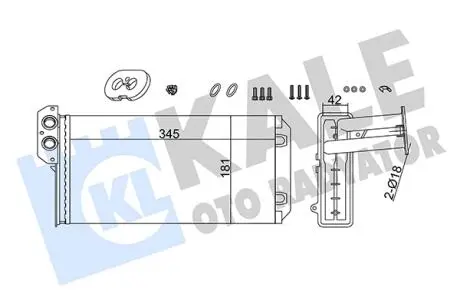 Радиатор отопителя MB Sprinter/VW LT28 KALE OTO RADYATOR 355280