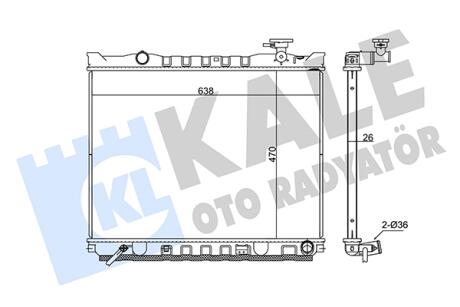 Радиатор охлаждения Kia Sorento I KALE OTO RADYATOR 348380