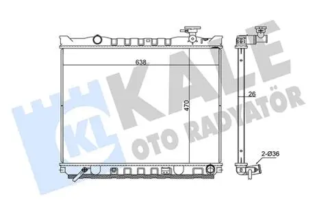 Радиатор охлаждения Kia Sorento I KALE OTO RADYATOR 348380