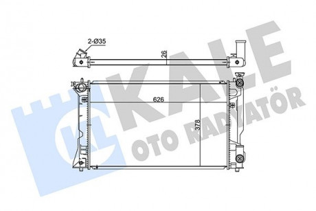 KALE TOYOTA Радиатор охлаждения Avensis 2.0 03- KALE OTO RADYATOR 348650