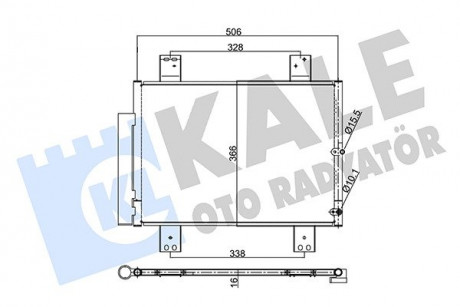 KALE DAIHATSU Радиатор кондиционера Terios 05- KALE OTO RADYATOR 354080