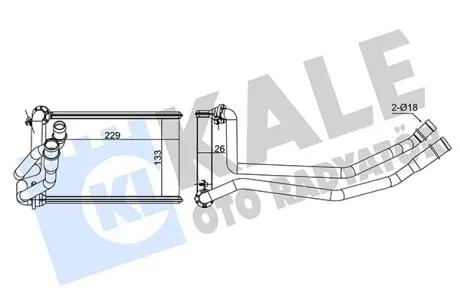 Радіатор обігрівача Renault Megane II KALE OTO RADYATOR 351685