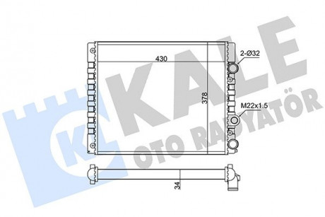 KALE VW Радиатор охлаждения Lupo,Polo KALE OTO RADYATOR 348270