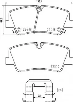 Колодки тормозные дисковые задние Strong Ceramic Hyundai H350 (15-) N NISSHINBO NP6132SC