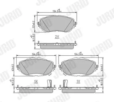 Гальмівні колодки пер. Corolla/Auris 12- (Bosch) Jurid 573440J