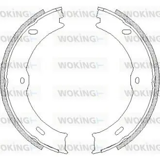Колодки тормозные барабанные задние Mercedes-benz Sprinter 35-t 1.8 06-,Mercedes Woking Z474600