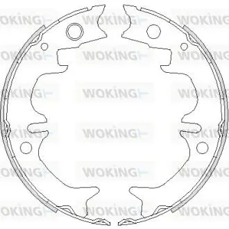 Колодки тормозные барабанные задние Toyota Camry 2.0 01-06,Toyota Camry 2.4 01-0 Woking Z473100