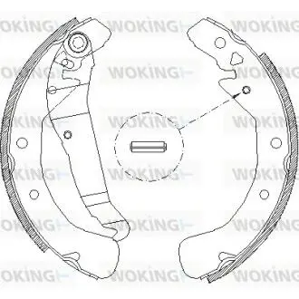 Колодки тормозные барабанные задние Opel Astra h 1.2 04-14,Opel Astra h 1.3 04-1 Woking Z442200