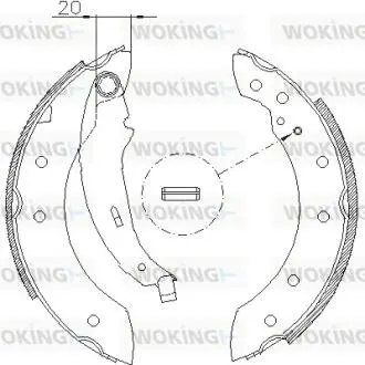 Колодки тормозные барабанные задние Dacia Logan 1.2 04-,Dacia Logan 1.4 04- (Z41 Woking Z419901