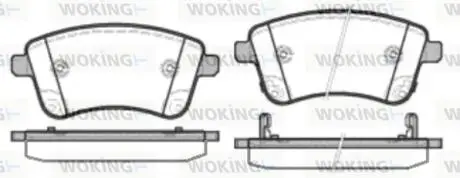 Колодки гальмові дискові передні Kia Venga 1.4 10-,Kia Venga 1.6 10- (P15353. Woking P1535302