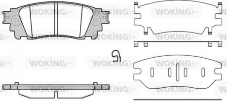 Колодки тормозные дисковые задние Lexus Nx (zgz1_, agz1_, ayz1_) 2.0 14-,Lexus N Woking P1736300 (фото 1)