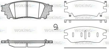Колодки тормозные дисковые задние Lexus Nx (zgz1_, agz1_, ayz1_) 2.0 14-,Lexus N Woking P1736300