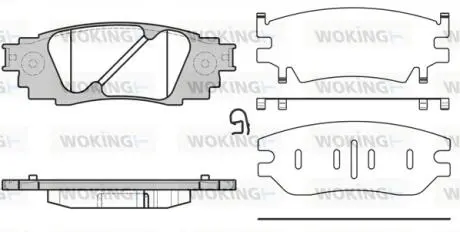 Колодки тормозные дисковые задние Lexus Rx (agl2_, ggl2_) 3.5 15- (P17363.10) WO Woking P1736310
