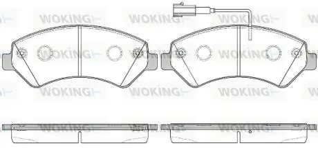 Колодки тормозные дисковые передние Fiat Ducato 2.3 06-,Fiat Ducato 3.0 06- (P13 Woking P1375322