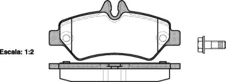 Колодки тормозные дисковые задние Mercedes-benz Sprinter 35-t 1.8 06-,Mercedes-b Woking P1346300