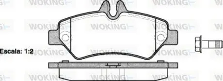 Колодки тормозные дисковые задние Mercedes-benz Sprinter 35-t 1.8 06-,Mercedes-b Woking P1346300