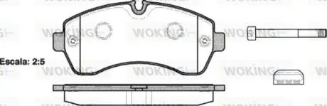 Колодки тормозные дисковые передние Mercedes-benz Sprinter 46-t 3.0 06-,Mercedes Woking P1343300