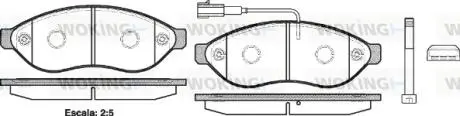 Колодки тормозные дисковые передние Citroen Jumper 2.2 06-,Citroen Jumper 3.0 06 Woking P1337301