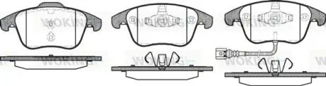 Колодки тормозные дисковые передние Audi Q3 1.4 11-,Audi Q3 2.0 11-,Seat Alhambr Woking P1319321