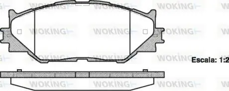 Колодки тормозные дисковые передние Lexus Is c (gse2_) 2.5 09-,Lexus Is ii (gse2 Woking P1301300