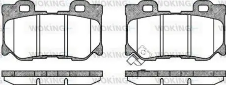 Колодки тормозные дисковые задние Infiniti Fx 3.0 08-,Infiniti Fx 3.5 02-08 (P12 Woking P1265301