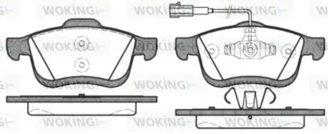 Колодки тормозные дисковые передние Fiat Doblo 1.3 09-,Fiat Doblo 1.3 10-,Fiat D Woking P1083322