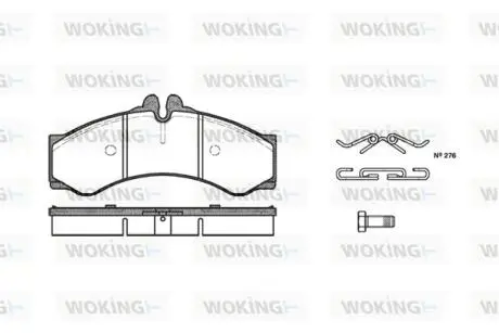 Колодки тормозные дисковые передние Mercedes-benz Sprinter 5-t 2.7 01-06 (P7143. Woking P714300
