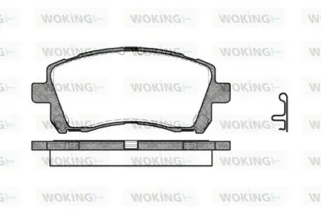 Колодки гальмові дискові передні Subaru Outback (bl, bp) 2.5 03-10 (P7553.02) Woking P755302