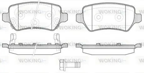 Колодки гальмівні дискові задні Kia Ceed 1.4 12-,Kia Ceed 1.6 12-,Kia Ceed spo Woking P857322