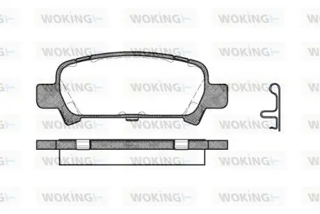 Колодки тормозные дисковые задние Subaru Forester (sg) 2.0 02-,Subaru Forester (Woking P629302