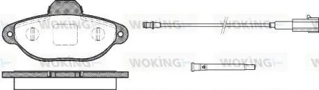 Колодки тормозные дисковые передние Fiat 500 1.2 07-,Fiat 500 c 1.2 09-,Fiat Fio Woking P514321