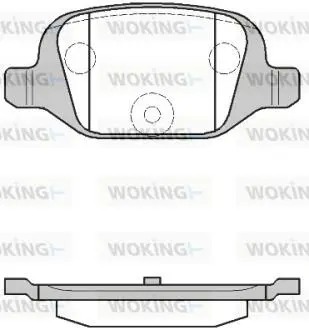 Колодки тормозные дисковые задние Citroen Nemo 1.4 08-,Citroen Nemo 1.4 09- (P62 Woking P627300