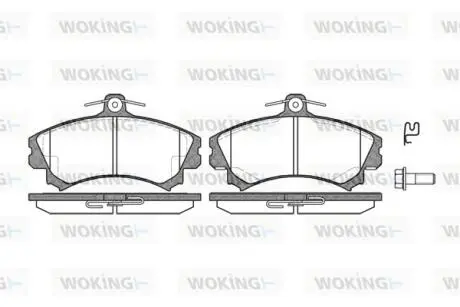 Гальмівні колодки перед. Mitsubishi Colt/Volvo S40/V40 1.1-2.0 i/TD 95- (TRW) Woking P490302