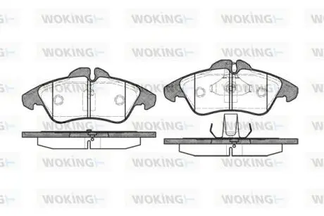 Колодки тормозные дисковые передние Mercedes-benz Sprinter 2-t 2.1 95-06,Mercede Woking P478300