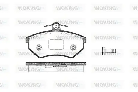 Колодки тормозные дисковые передние Chery Amulet 1.3 03-10,Chery Amulet 1.5 03-1 Woking P034340