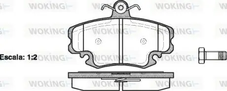 Колодки тормозные дисковые передние Dacia Logan 1.2 04-,Dacia Logan 1.4 04- (P04 Woking P041320