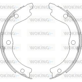 Колодки тормозные барабанные задние Nissan X-trail 2.0 01-13,Nissan X-trail 2.2 Woking Z473600