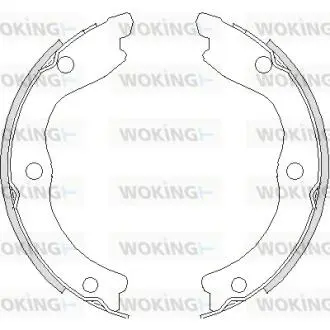 Колодки гальмівні задні барабанні Nissan X-trail 2.0 01-13,Nissan X-trail 2.2 Woking Z473600