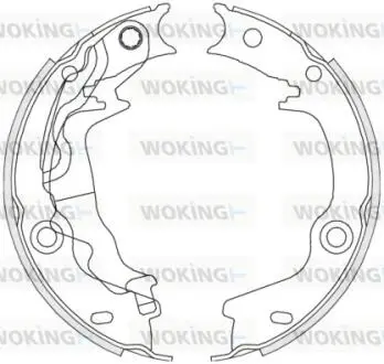 Колодки тормозные барабанные задние Hyundai Accent iii 1.4 05-10,Hyundai Accent Woking Z467600 (фото 1)