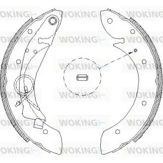 Колодки тормозные барабанные задние Citroen Berlingo 1.6 08-,Peugeot 206 sw 1.4 Woking Z441900